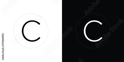 Copyright icon pictogram on White Background Editable Stroke.