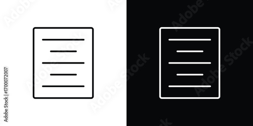 Align center icon pictogram on White Background Editable Stroke.