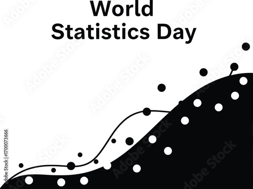 World statistics day celebration with graph and data statistical analysis