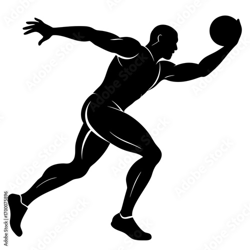 silhouette of a football player
