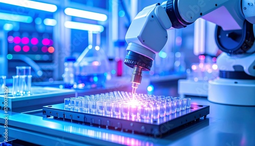 Robotic arm lab experiment.