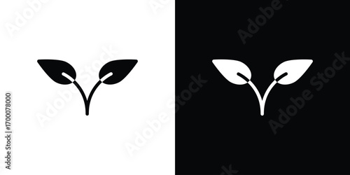 Vegan icon silhouette vector illustration isolated flat style