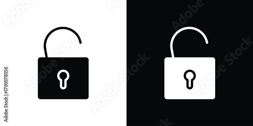 Unblocked icon silhouette vector illustration isolated flat style