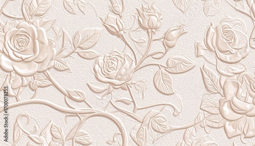 Elegant Rose Pattern Wallpaper.