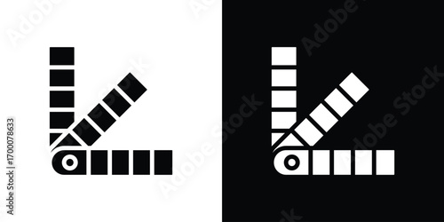 Swatch icon silhouette vector illustration isolated flat style