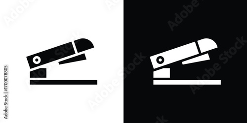 Stapler icon silhouette vector illustration isolated flat style