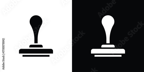 Stamp icon silhouette vector illustration isolated flat style