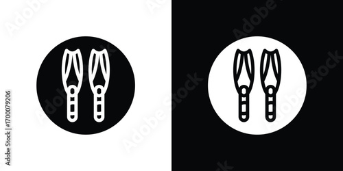 Scuba diving icon silhouette vector illustration isolated flat style