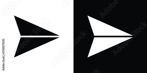 Send icon silhouette vector illustration isolated flat style