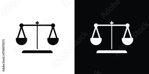 Scale icon silhouette vector illustration isolated flat style