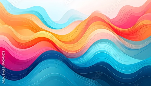 Colorful Abstract Wavy Background Design.
