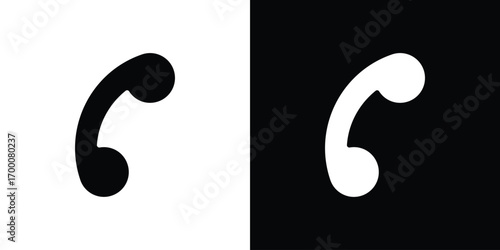 Phone call icon silhouette vector illustration isolated flat style