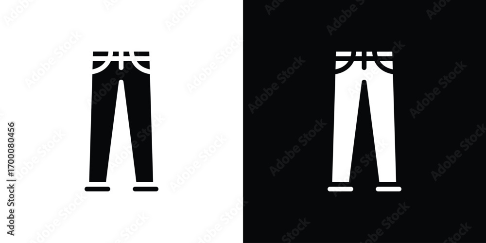 Fototapeta premium Pants icon silhouette vector illustration isolated flat style