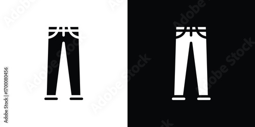 Pants icon silhouette vector illustration isolated flat style