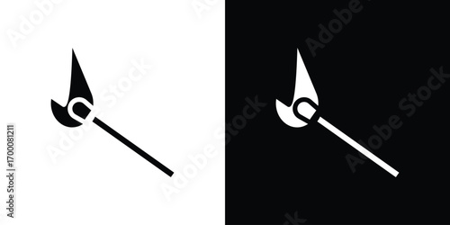 Matches icon silhouette vector illustration isolated flat style