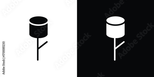 Marshmallow icon silhouette vector illustration isolated flat style