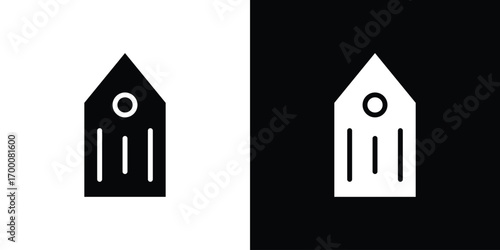 Label icon silhouette vector illustration isolated flat style