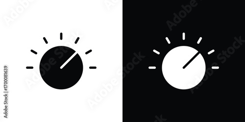 Knob icon silhouette vector illustration isolated flat style
