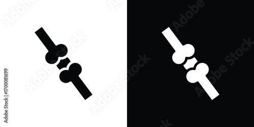 Joint icon silhouette vector illustration isolated flat style
