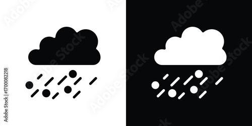 Hail icon silhouette vector illustration isolated flat style