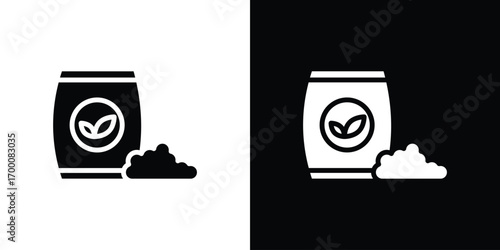 Fertilizer icon silhouette vector illustration isolated flat style