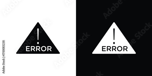 Error icon silhouette vector illustration isolated flat style