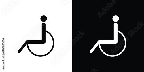 Disable icon silhouette vector illustration isolated flat style