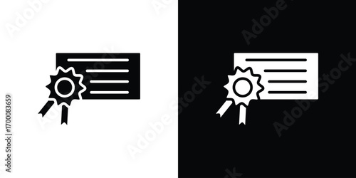 Diploma icon silhouette vector illustration isolated flat style