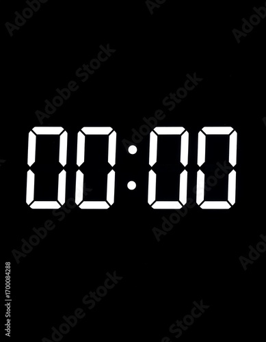 Fototapeta Digital clock displaying 0000