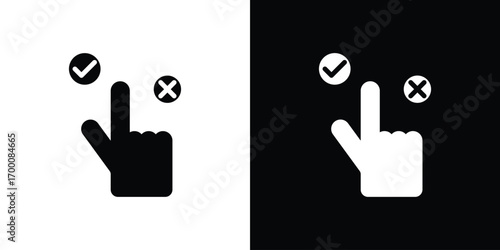 Choice icon silhouette vector illustration isolated flat style