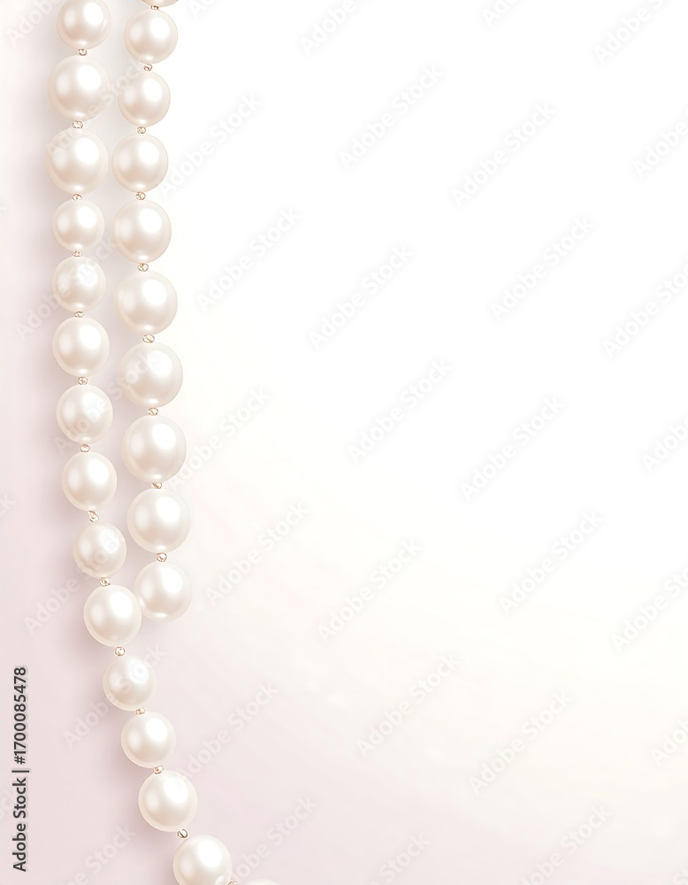 Obraz premium Pearl necklace on soft backdrop