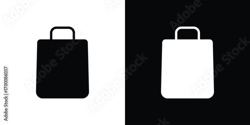 Bag icon silhouette vector illustration isolated flat style