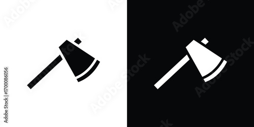 Axe icon silhouette vector illustration isolated flat style