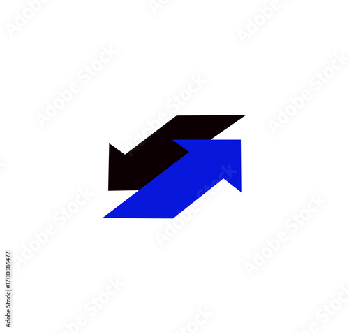 Free Download two arrows icon pointing opposite sides on white background	 - GFXLoad