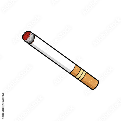 cigarette on white background