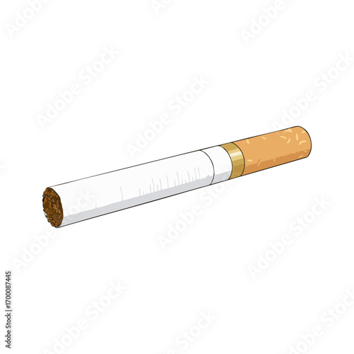 cigarette on white background