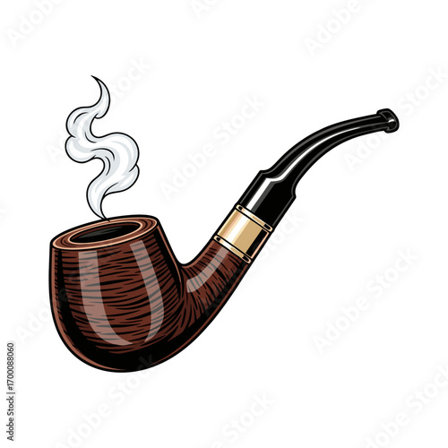 smoking pipe vector illustration