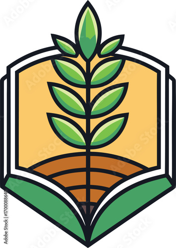 vector illustration of a cannabis leaf open book logo