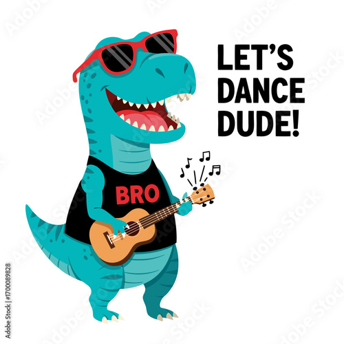Dinosaur's Ukulele Serenade A Fun Invitation to Dance with a Cartoon T-Rex