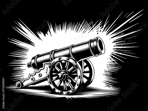 Cannon SVG Bundle | Vintage Artillery Silhouette Cut Files