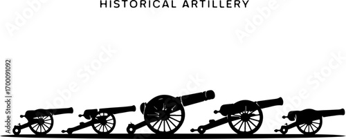 Cannon SVG Bundle | Vintage Artillery Silhouette Cut Files