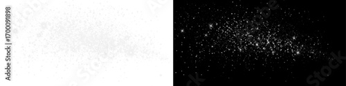Astrophotography Star Field PNG Overlay with Celestial Objects and Transparent Background for Creative Use