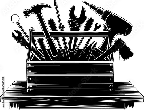 Essential Toolbox Silhouette" Vector