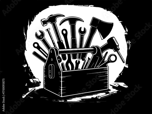 Essential Toolbox Silhouette" Vector
