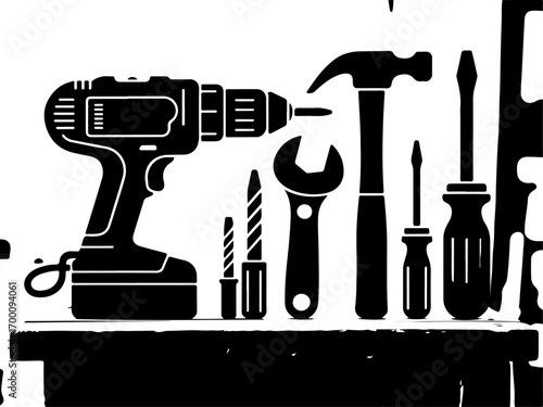 Essential Toolbox Silhouette" Vector