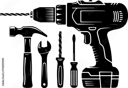 Essential Toolbox Silhouette" Vector