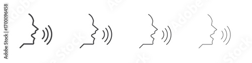 Voice icons for graphic and web design.