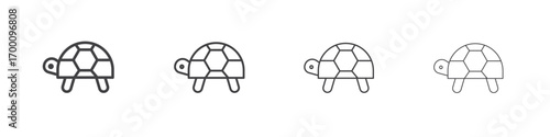 Tortoise icons for graphic and web design.