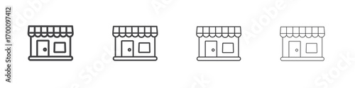 Store icons for graphic and web design.