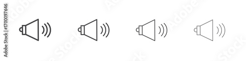 Speaker icons for graphic and web design.
